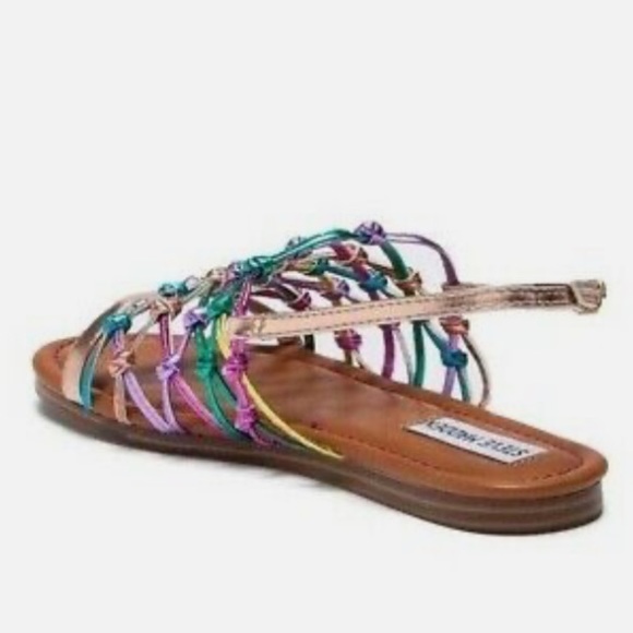 NWOT Steve Madden Multi-Color Flat Sandal - Picture 7 of 8